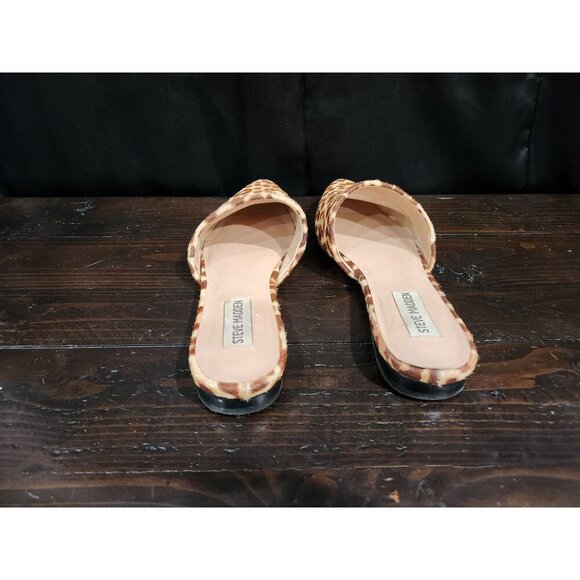 Steve Madden Trace Leopard Print Cow Hair Mules Womens Size 7.5M - Picture 6 of 9